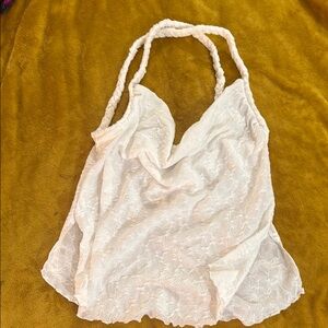 Free People White Camisole with Braided Straps
